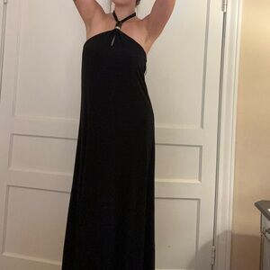 Black Michael Kors long flowy halter top dress!!